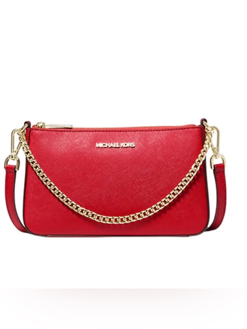 New! MICHAEL KORS 100% Leather, Red w/ Gold Accents, in Pink & Black 30% off all